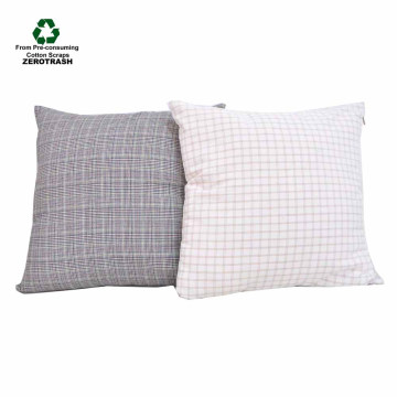 Sustainable recycled cotton cushion cover zipper square eco-friendly sofa pillow case